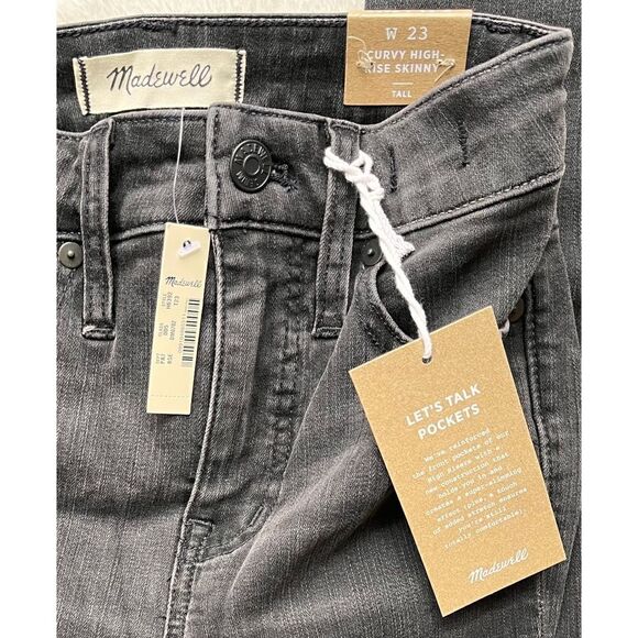 NWT Madewell Tall Curvy High-Rise Skinny Jeans in Black Sea, Size 23T - Picture 8 of 16